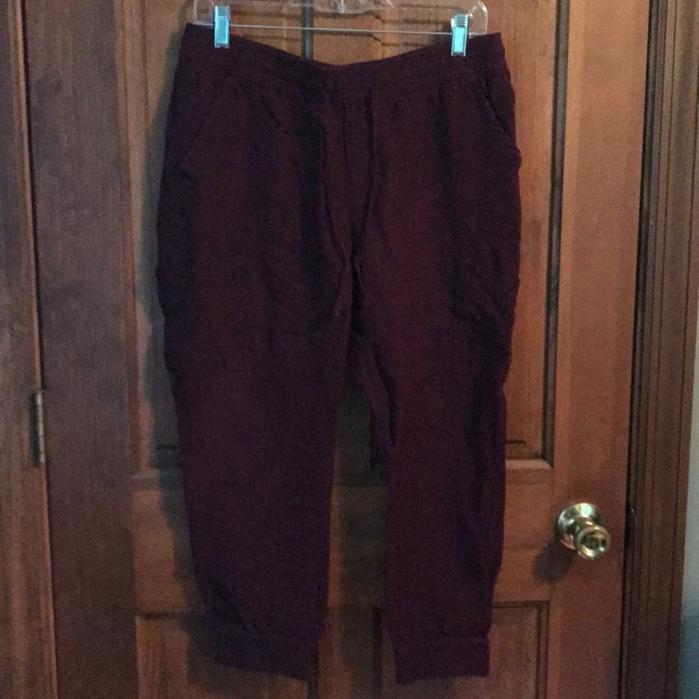 Old Navy burgundy joggers